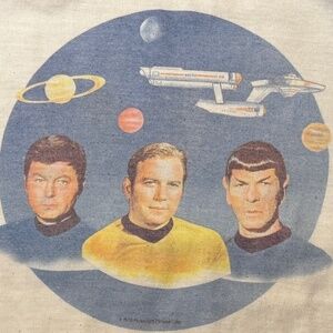Vintage STAR TREK Kids size 14 T-shirt 1975 Paramount Pictures by Donmoor -